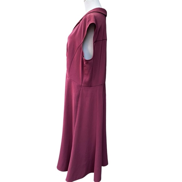 MM Lafleur - Burgundy Women's Dress - Size 16 - Picture 9 of 13